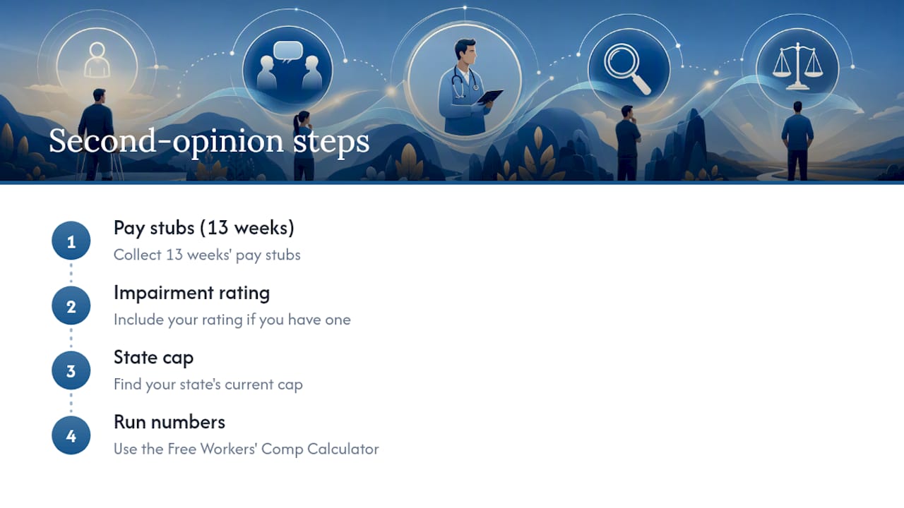 How Do I Get a Second Opinion on My Workers' Comp Calculation? — overview diagram
