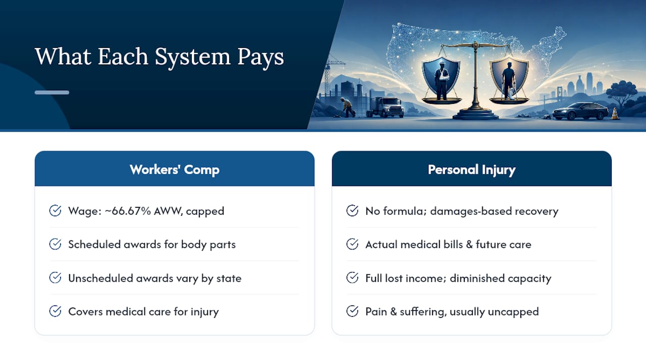 Workers compensation versus personal injury damages