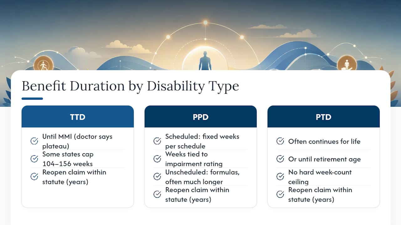 Comparison of wage loss benefit duration rules