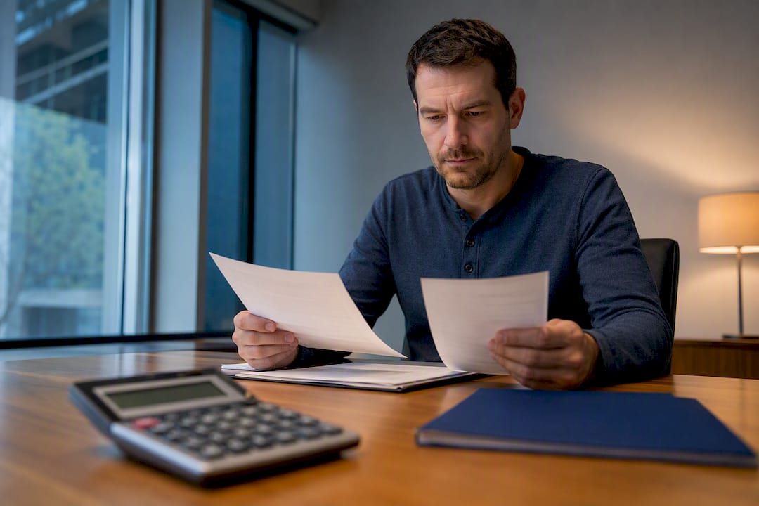 Claimant reviewing wage loss benefit estimate