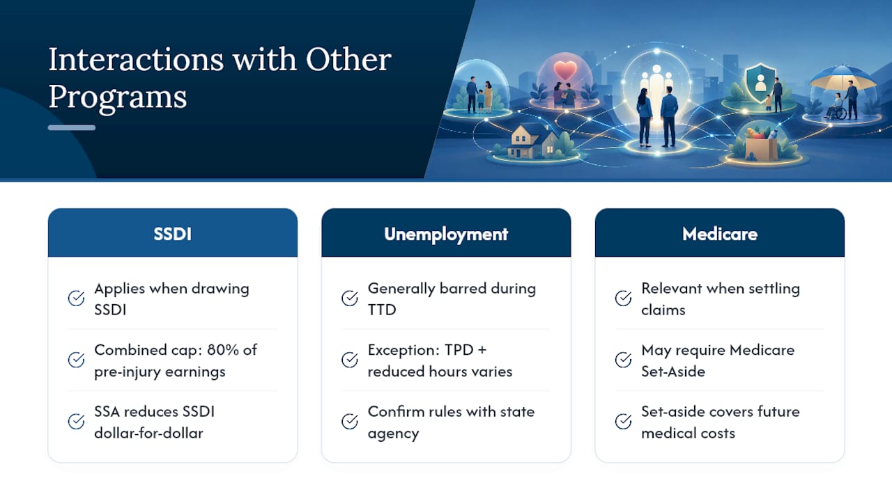 How Wage Loss Benefits Interact With Other Programs — overview diagram