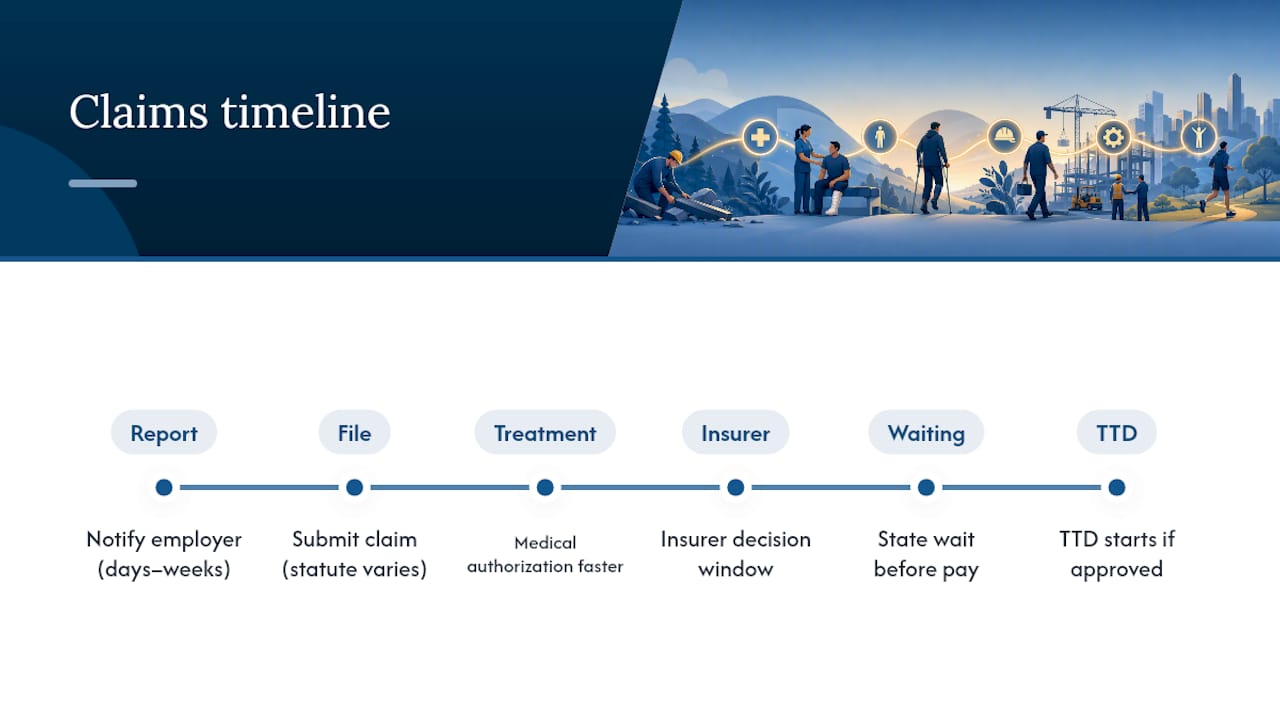 Workers compensation benefits timing flow