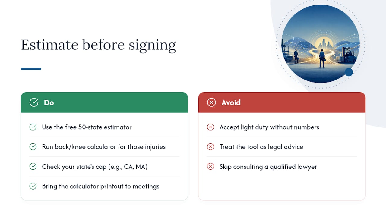 Estimate Your Benefits Before You Sign Anything — overview diagram