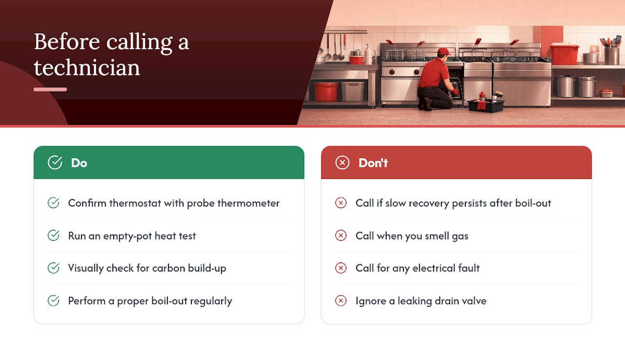 Why is my deep fryer not heating properly? — overview diagram