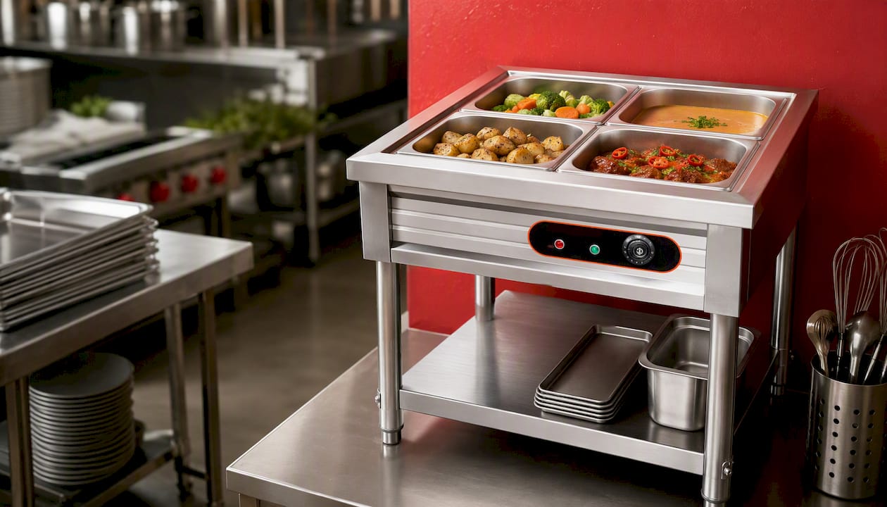 Standing Bain Marie 4 Hole Warmer