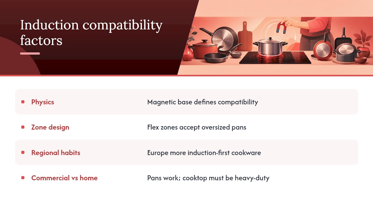 Do brands and regions differ on induction compatibility? — overview diagram