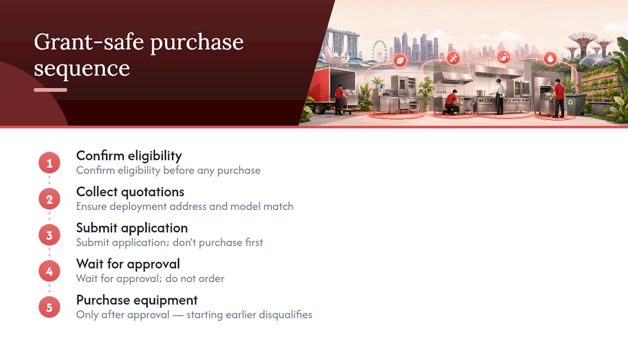 Five-step grant-safe equipment purchasing process