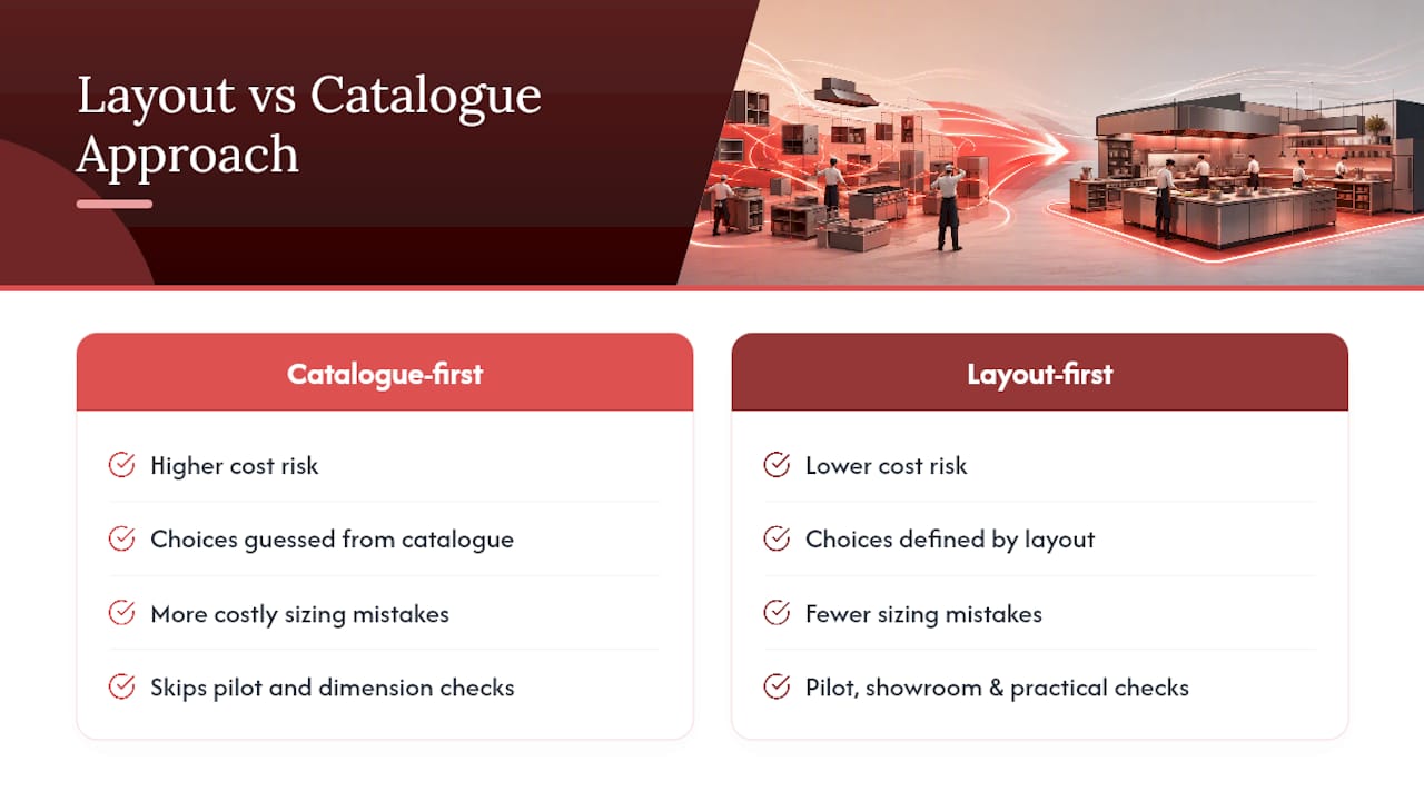 Why layout knowledge matters more than a product catalogue — overview diagram