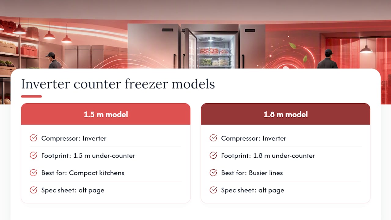 Cutting running costs with an inverter freezer upgrade — overview diagram