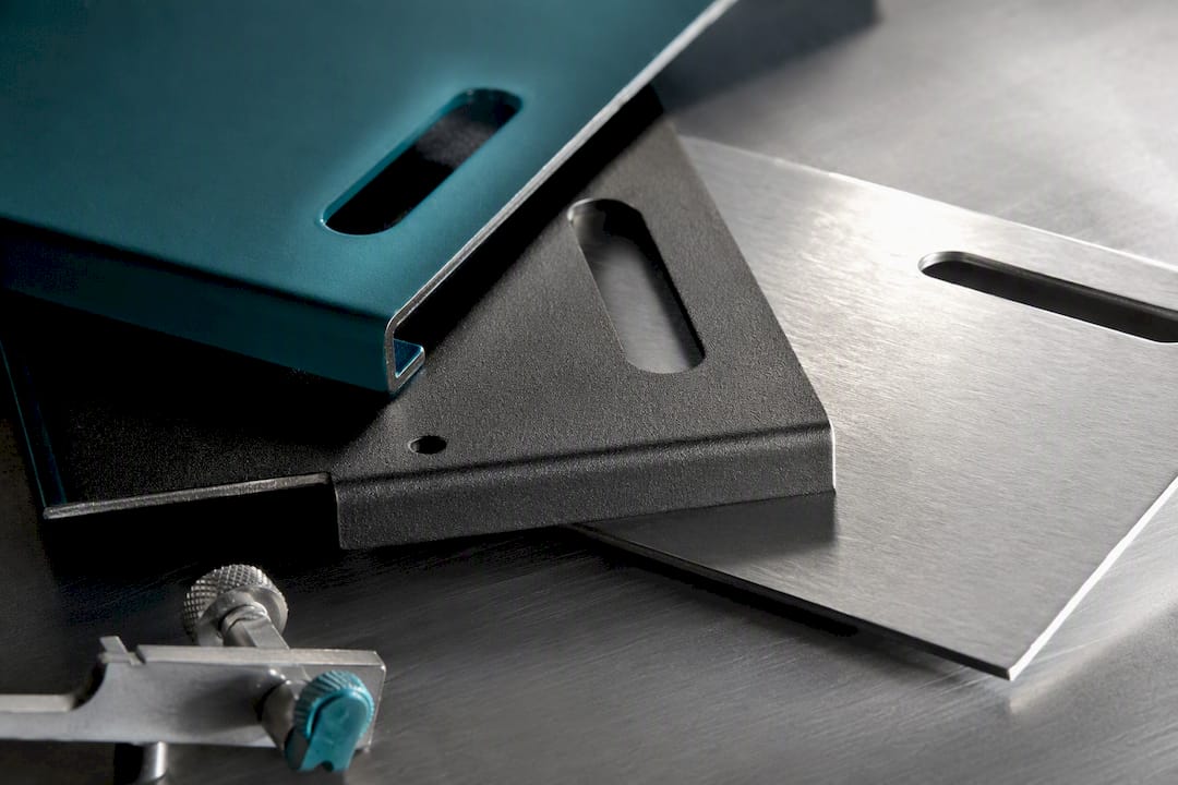 Contrasting coated sheet metal prototype samples