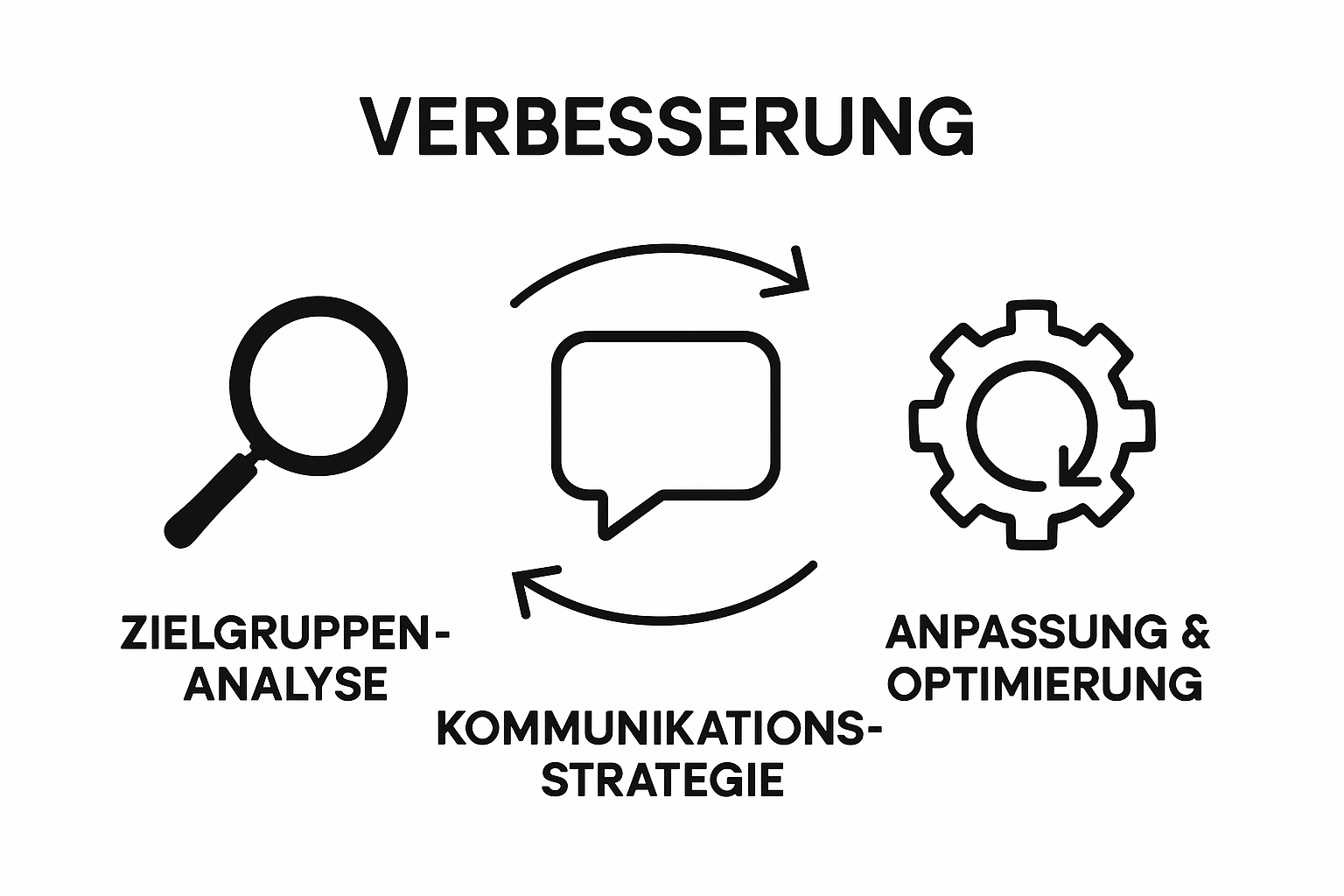 Cyclical diagram of B2B customer approach optimization steps