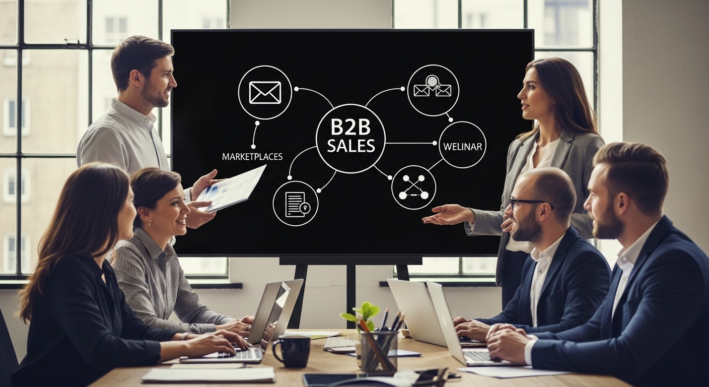 B2B Vertriebskanäle, Geschäftsmeeting, Teamwork