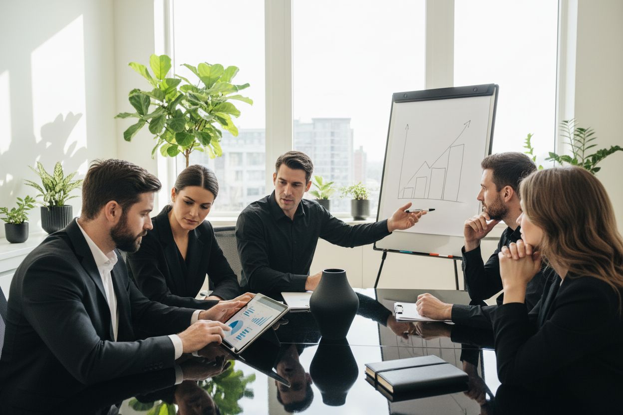 vertriebsziele im b2b team meeting