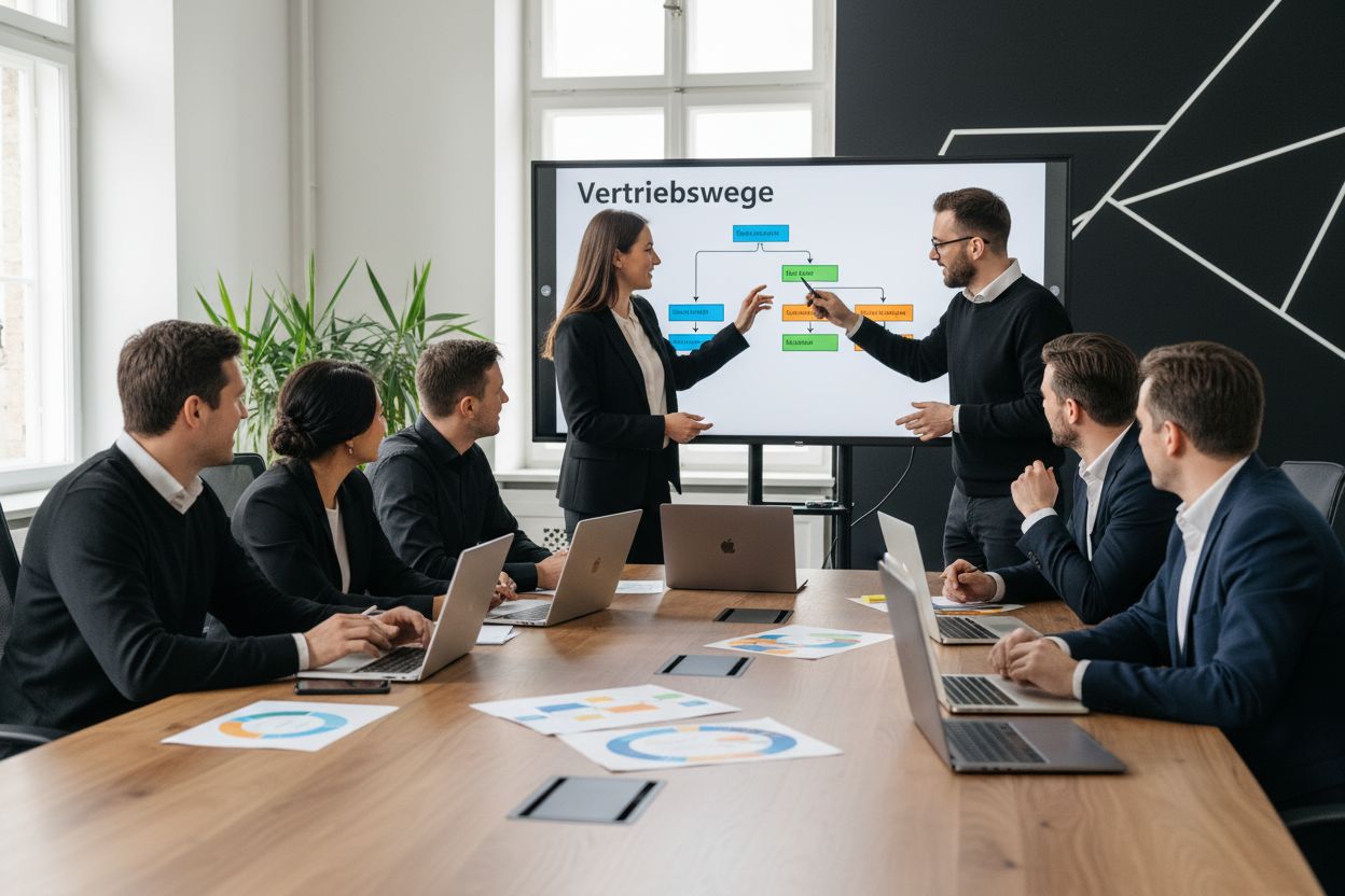B2B Vertriebswege Teamwork Meeting
