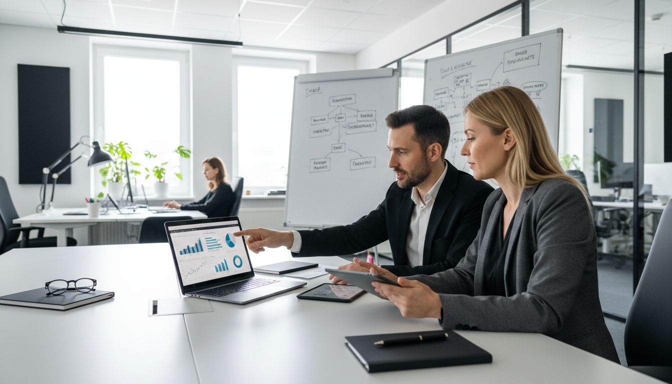 B2B Vertriebsszene modern