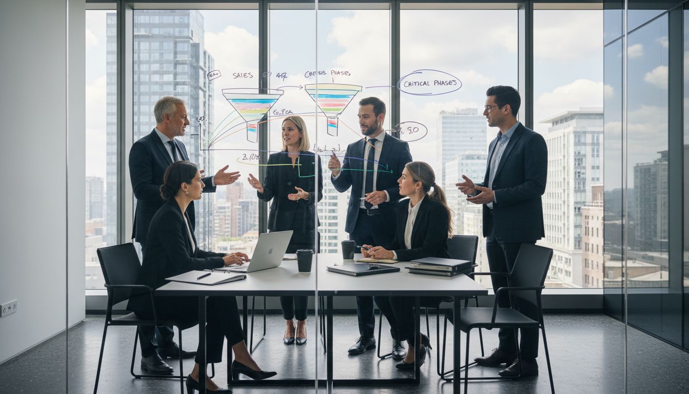 b2b sales funnel team