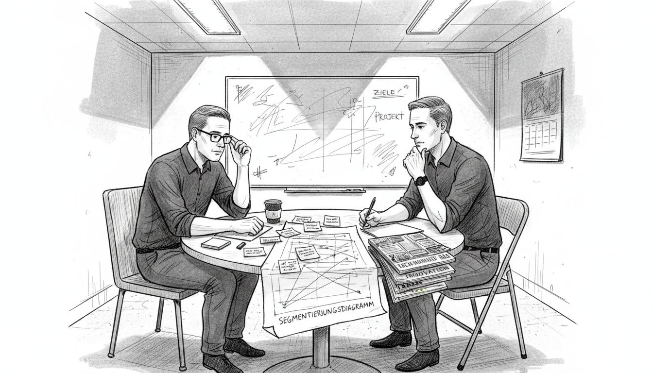 Führungskräfte tauschen sich über den optimalen Ansatz zur Kundensegmentierung aus.