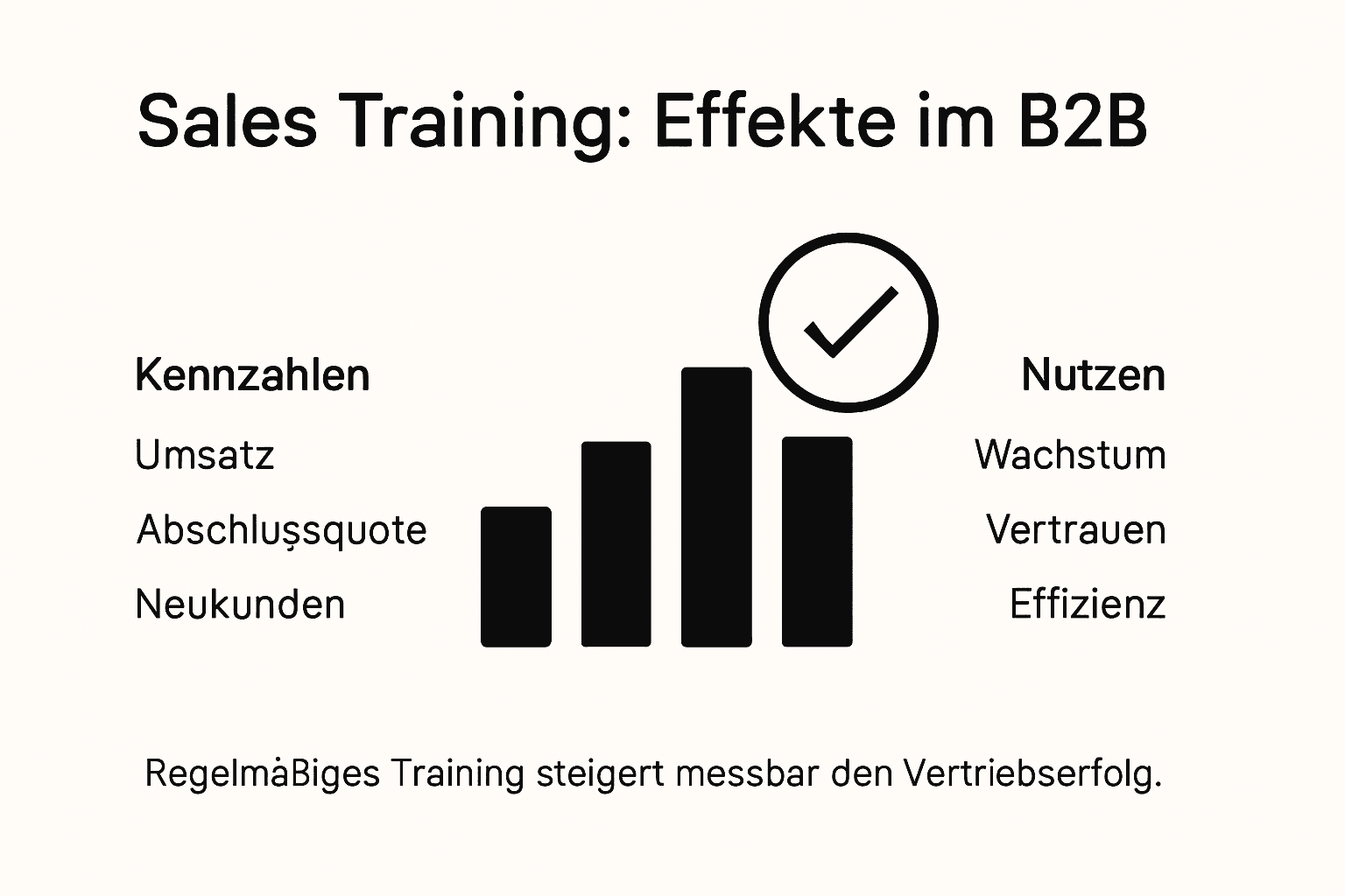 Infografik: Wie sich professionelles B2B-Vertriebstraining messbar auf den Unternehmenserfolg auswirkt