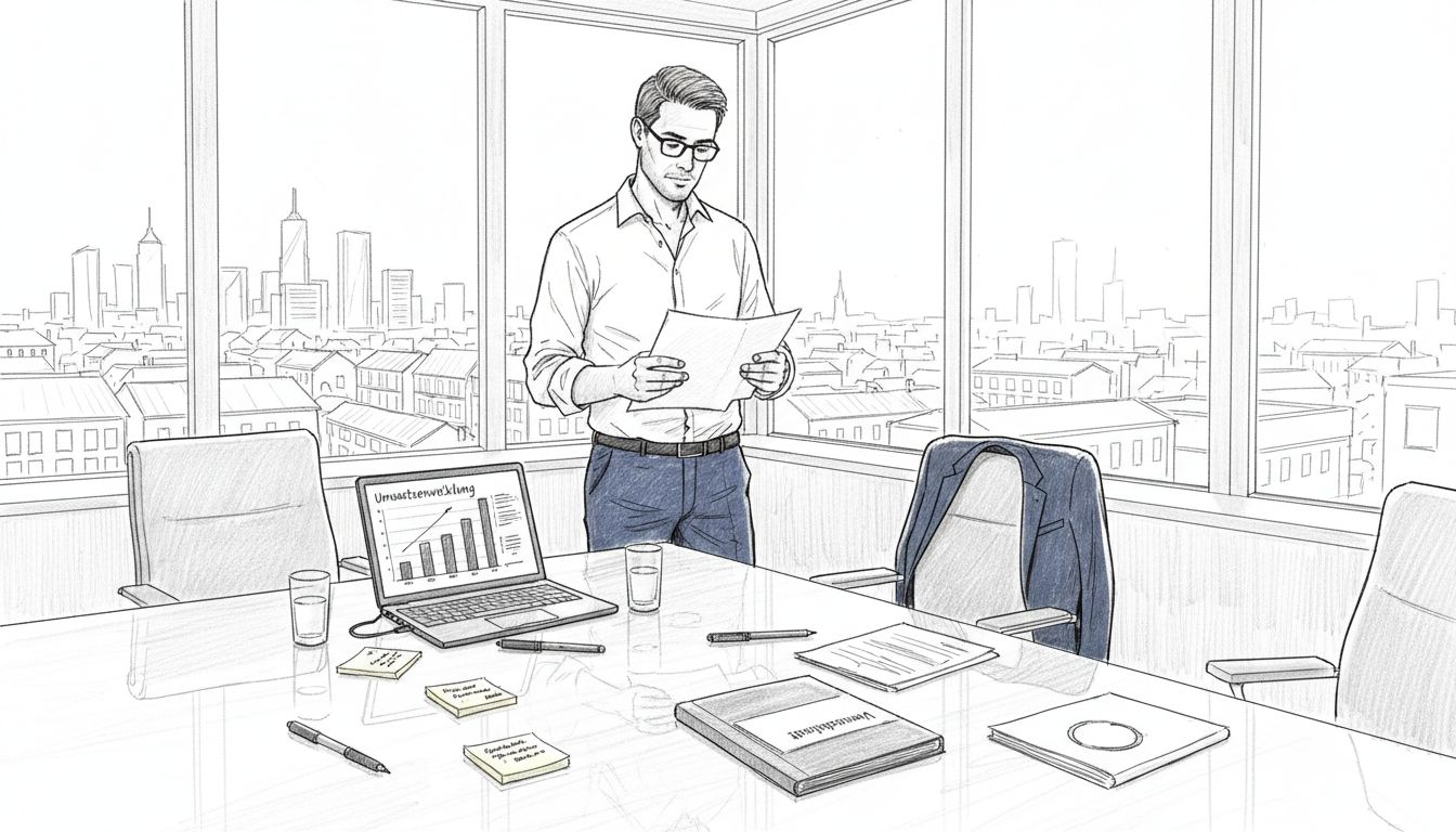 Eine Beraterin prüft im Büro die aktuellen Verkaufszahlen.