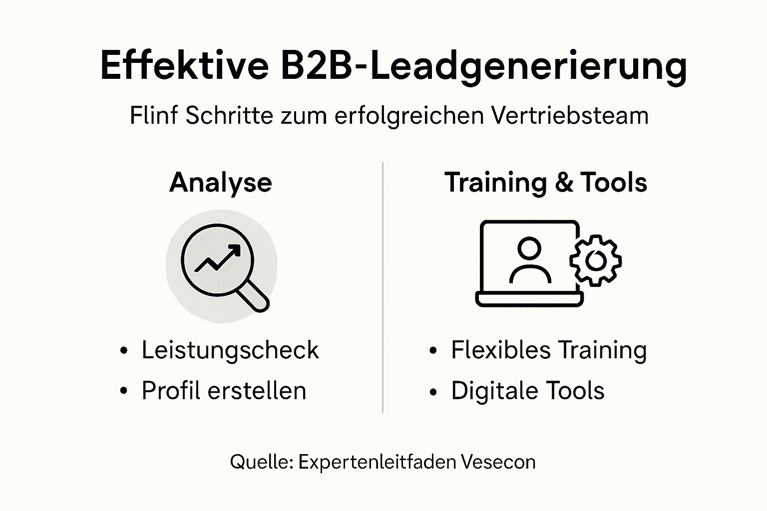 Infografik: So gewinnen Sie erfolgreich neue B2B-Kunden – die wichtigsten Schritte zur Leadgenerierung
