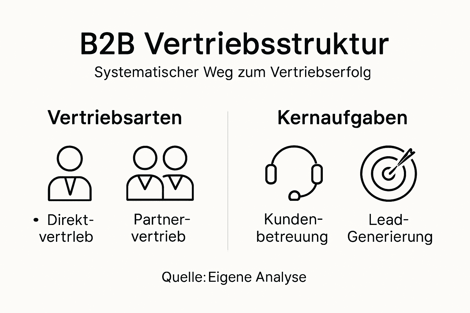 Überblicksgrafik zur Struktur des B2B-Vertriebs