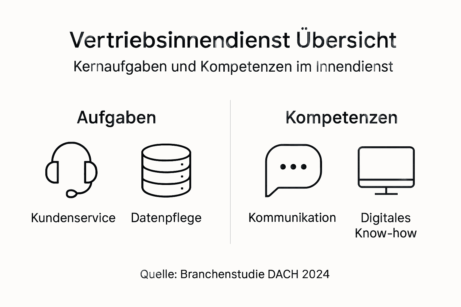 Übersicht: Aufgaben und Kompetenzen im Vertriebsinnendienst auf einen Blick