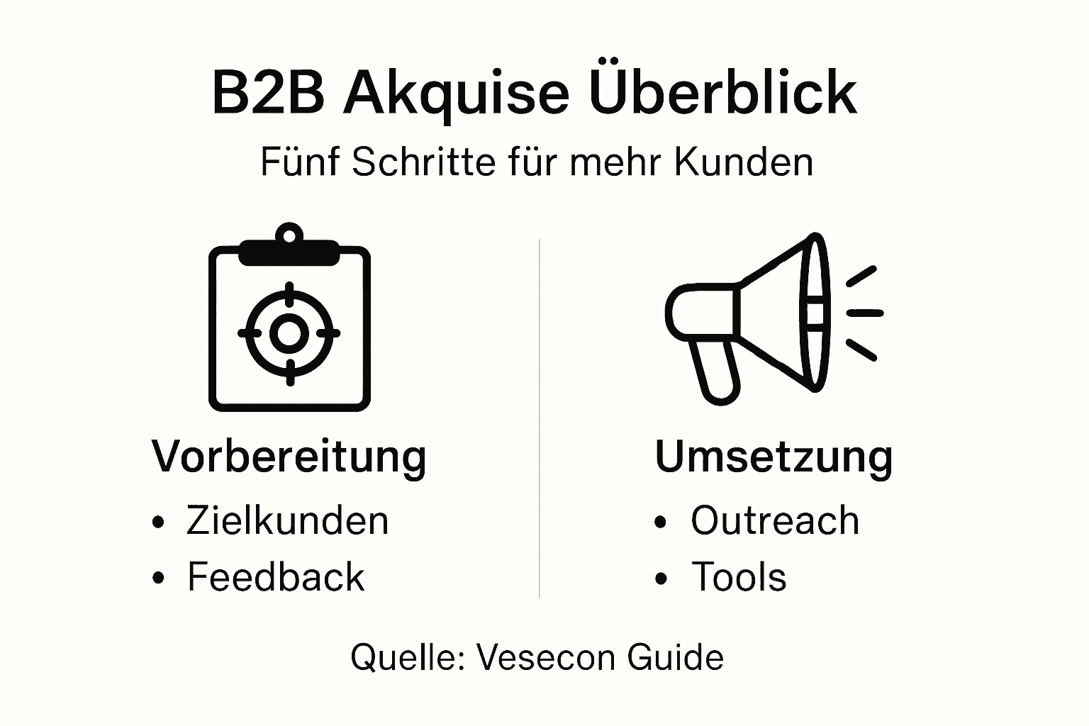 Schritt-für-Schritt-Anleitung: So gelingt die B2B-Kundenakquise in fünf Etappen