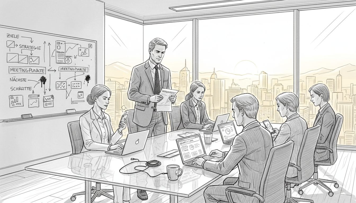 Ein Vertriebsleiter im B2B-Bereich analysiert im Büro die aktuelle Sales-Pipeline.