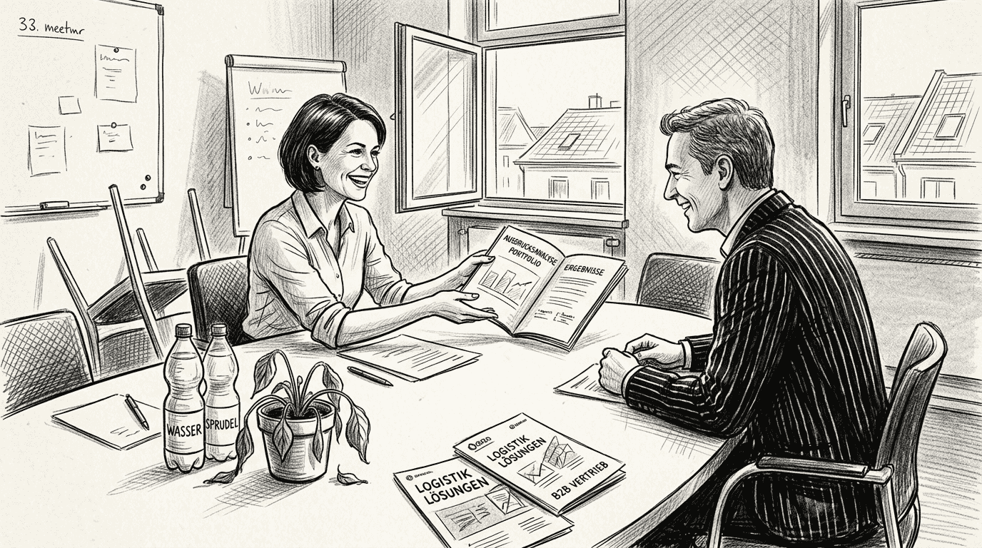 Kostenfreie B2B-Vertriebsanalyse direkt bei Ihnen im Besprechungsraum