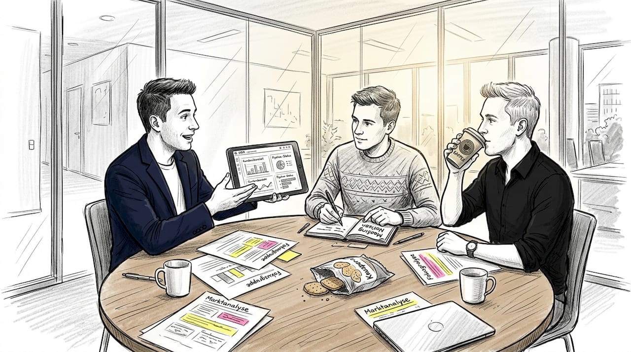 Ein Team arbeitet gemeinsam im Meeting an einer effektiven CRM-Strategie und tauscht sich intensiv über Ideen und Lösungsansätze aus.