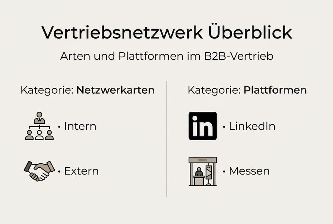 Übersicht: Typen von B2B-Vertriebsnetzwerken und digitalen Plattformen