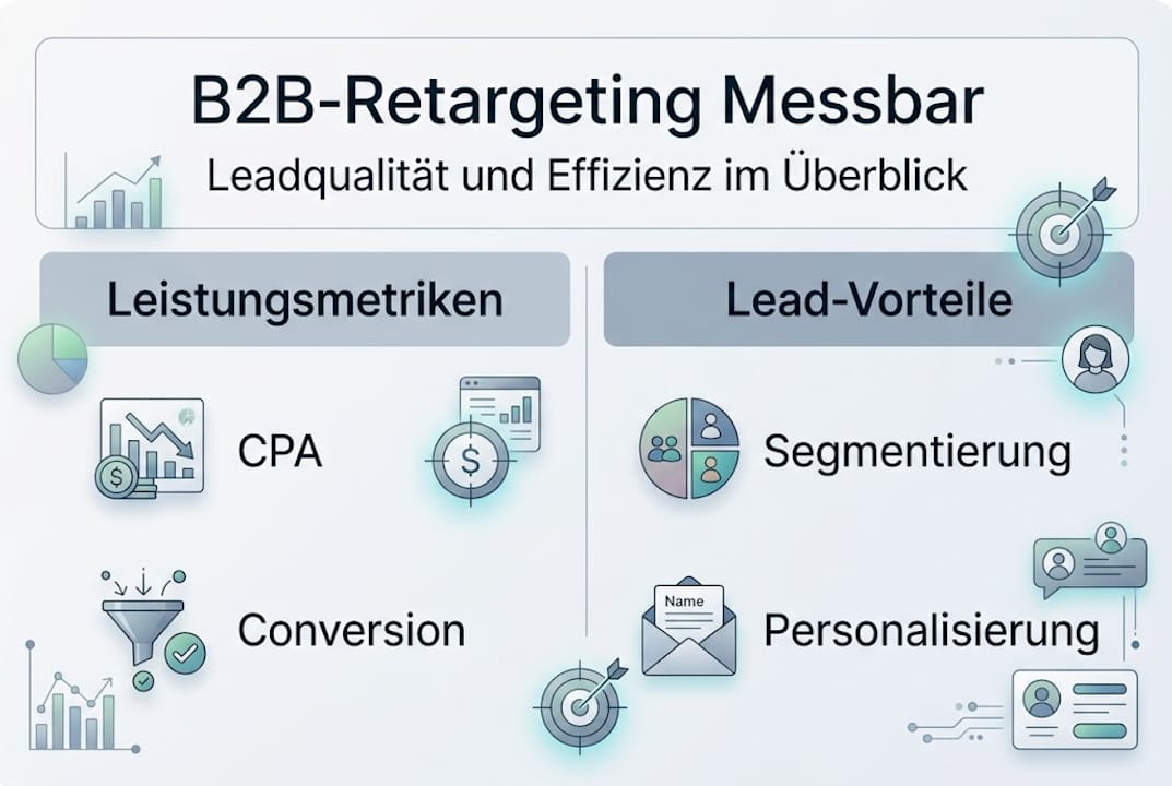 Infografik: B2B-Retargeting – Chancen und relevante Kennzahlen auf einen Blick