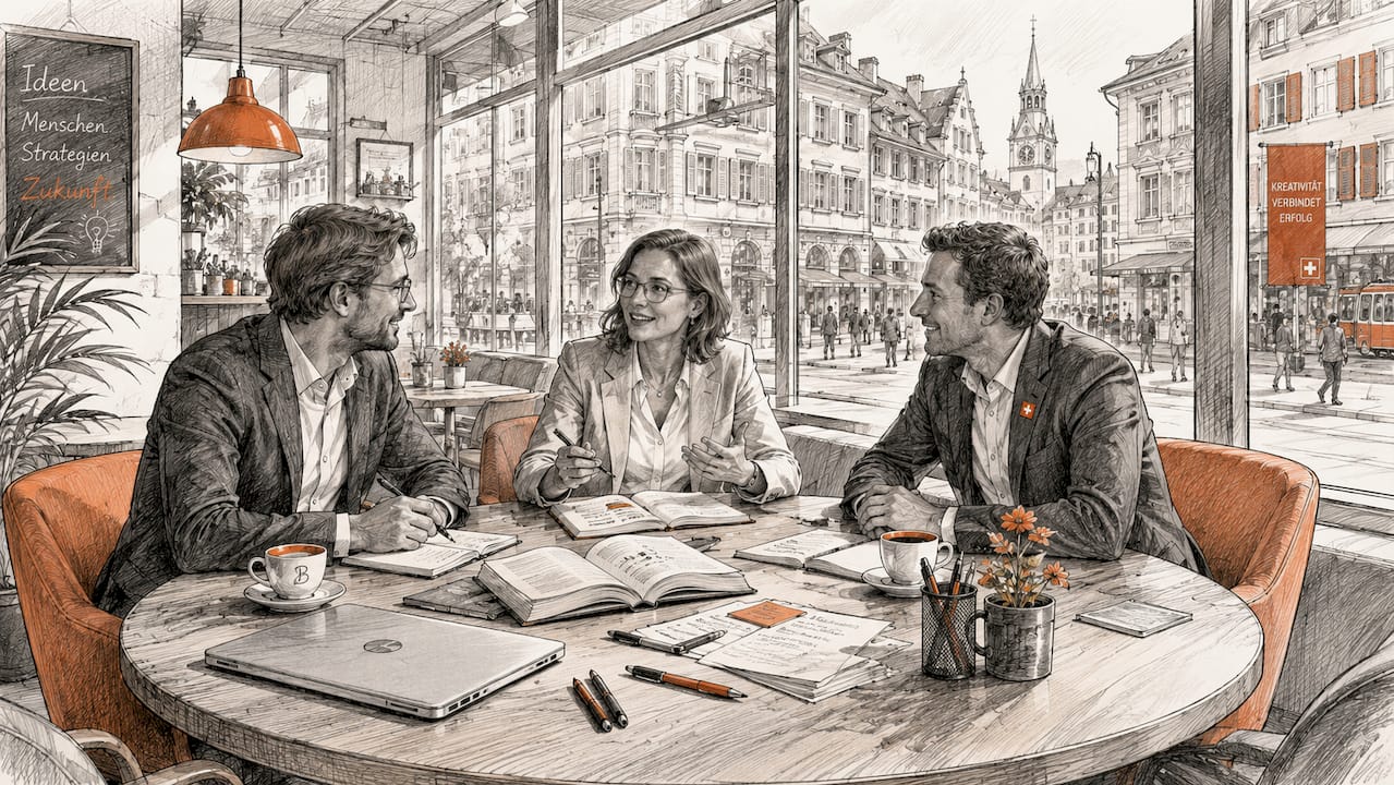 Business-Treffen zum Netzwerken unter Unternehmen im Coworking Space