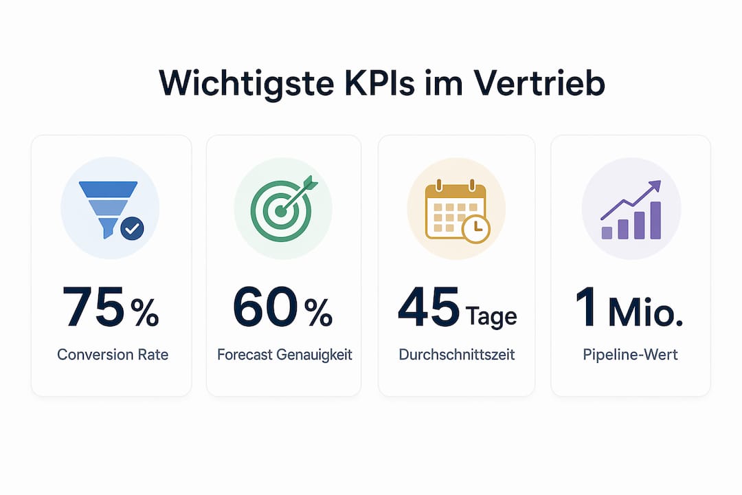 Übersicht der wichtigsten Vertriebskennzahlen – als Infografik auf einen Blick