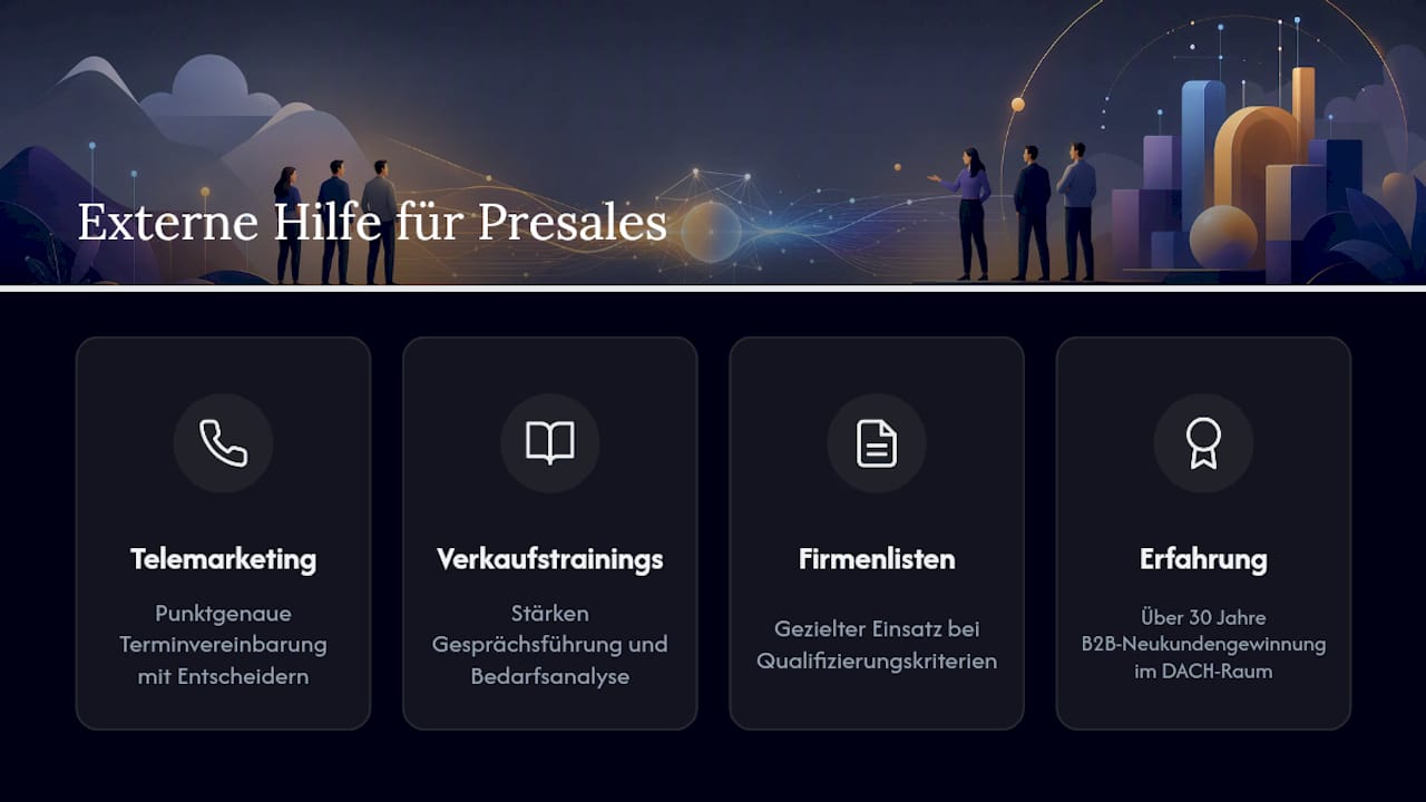 Wie externe Unterstützung Presales beschleunigen kann — overview diagram