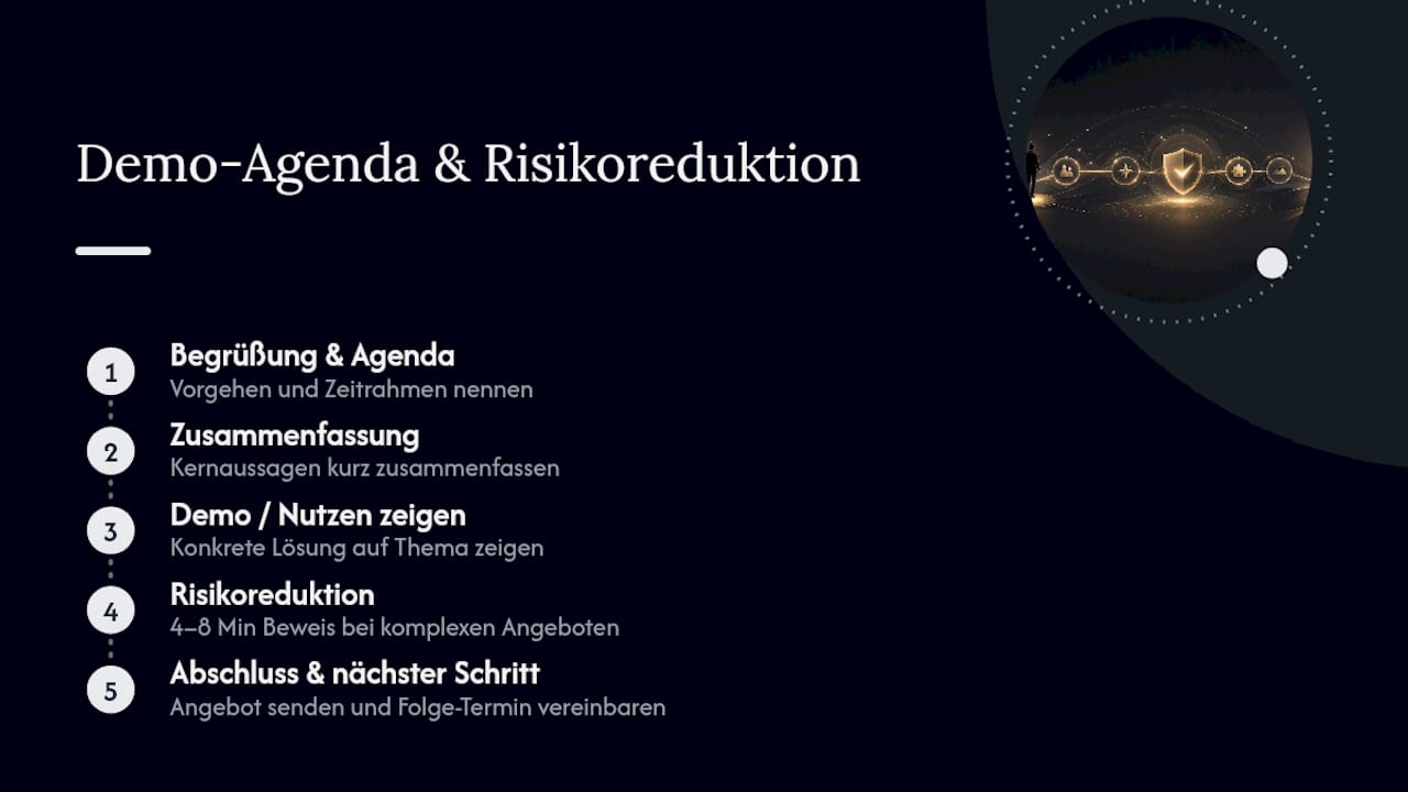 Demo-/Abschluss-Skript: Agenda und Risikoreduzierung — overview diagram