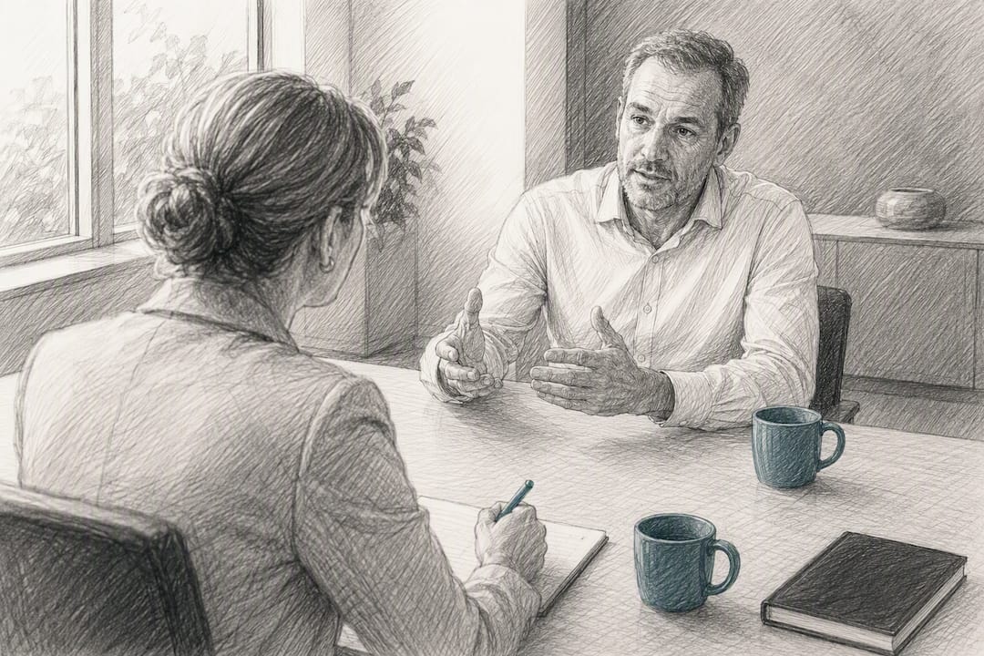 B2B-Analysegespräch zu Herausforderungen der Kunden