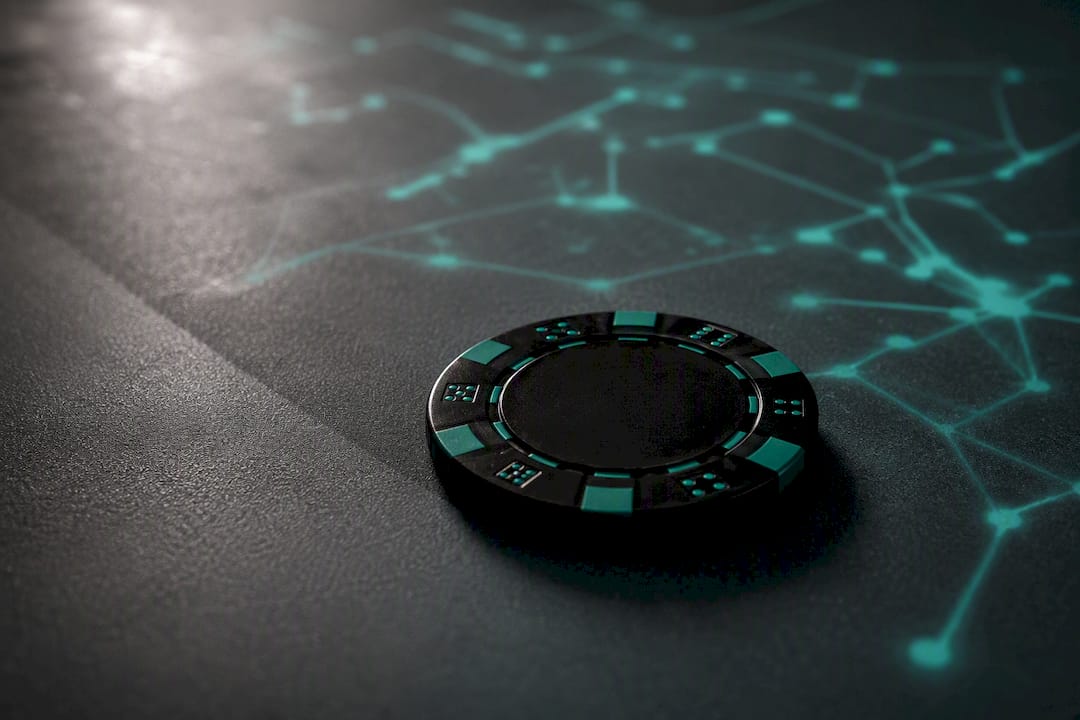 Chess piece with AI circuit pattern background