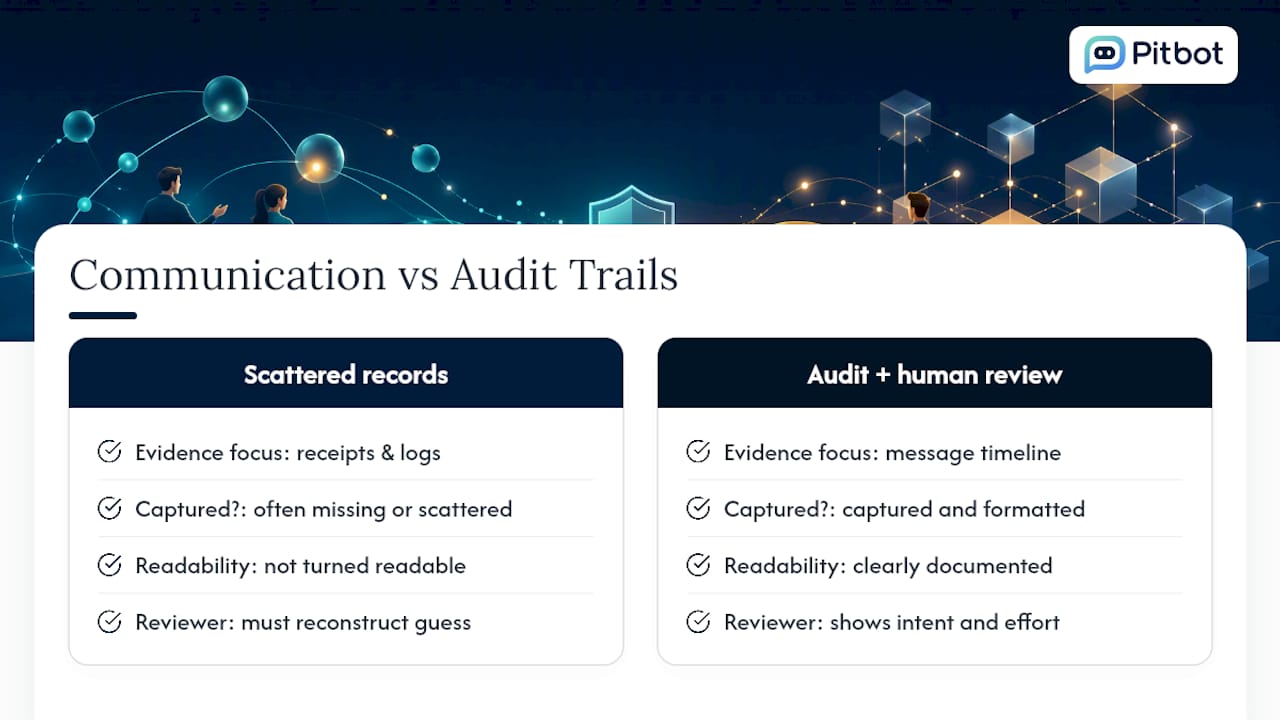 Why communication records decide more disputes than merchants expect — overview diagram
