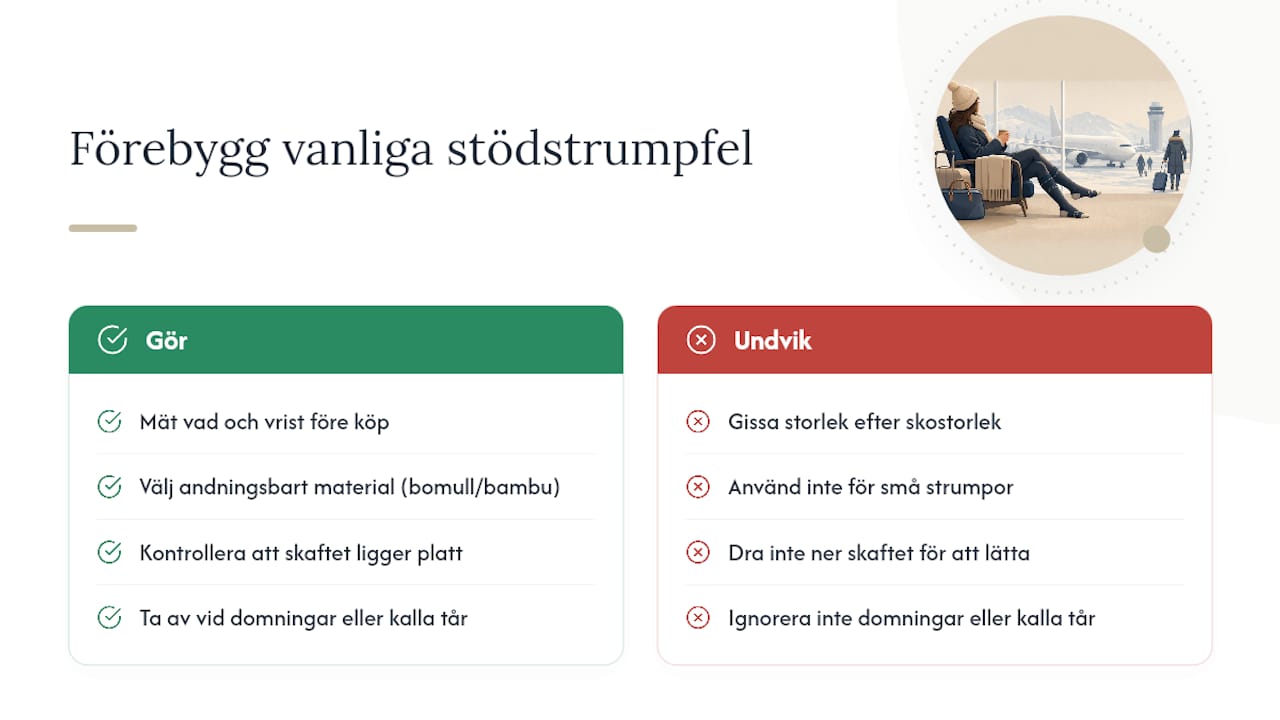 Vanliga problem med stödstrumpor på flyg och hur du undviker dem — overview diagram