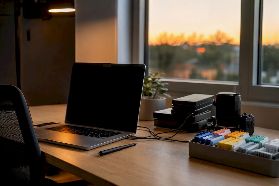 Organized workspace for digital asset tracking