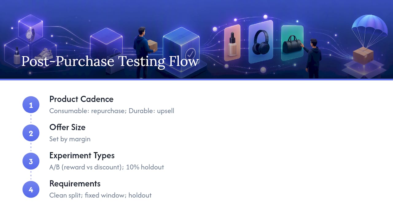 A Practitioner's Post-Purchase Testing Framework — overview diagram