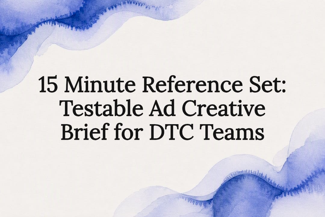 Decorative ad creative brief title card
