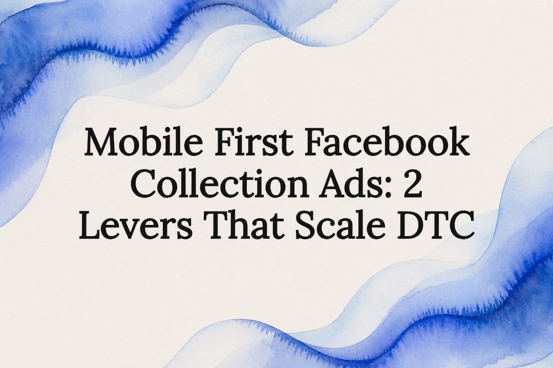 Decorative title card for collection ads
