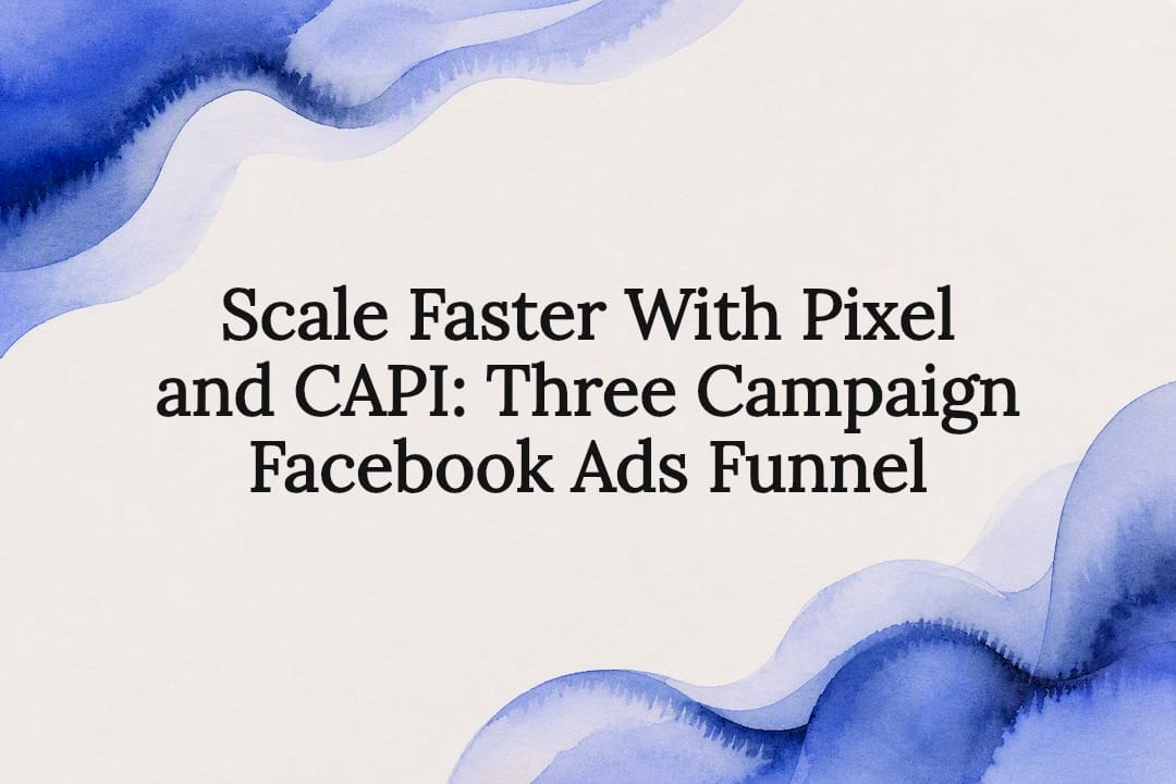 Decorative Facebook ads funnel title card