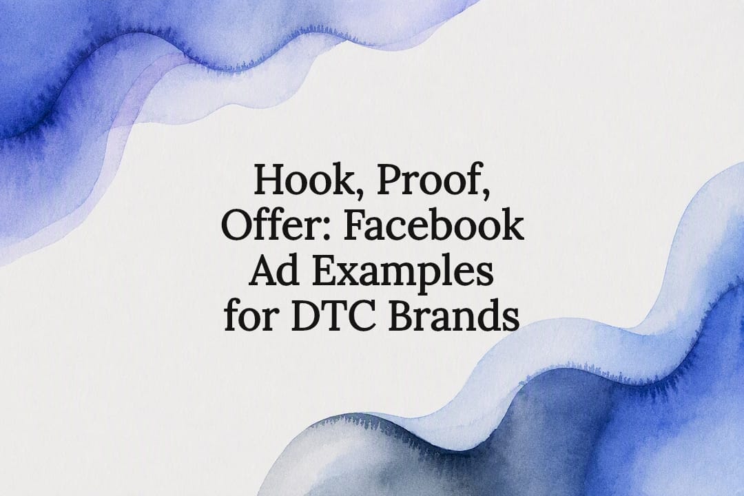 Decorative watercolor frame for Facebook ad examples