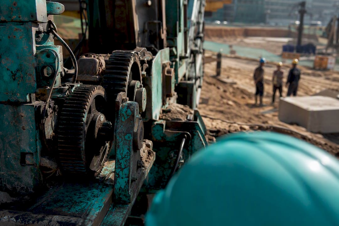 Industrial machinery close-up in factory