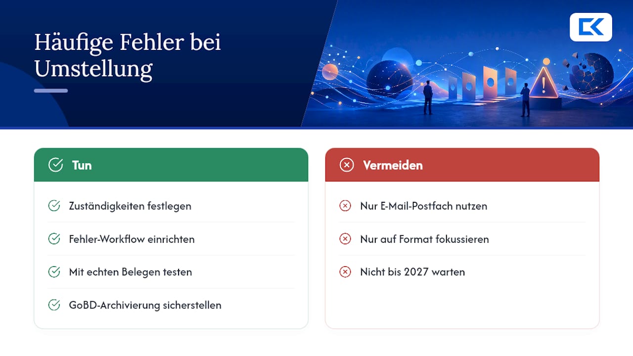 Was übersehen Unternehmen bei der Umstellung am häufigsten? — overview diagram