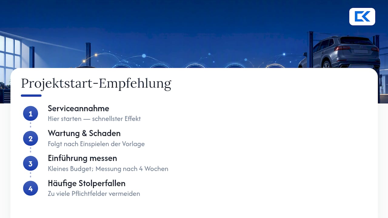 Mit welchem Projekt sollten Sie anfangen? — overview diagram