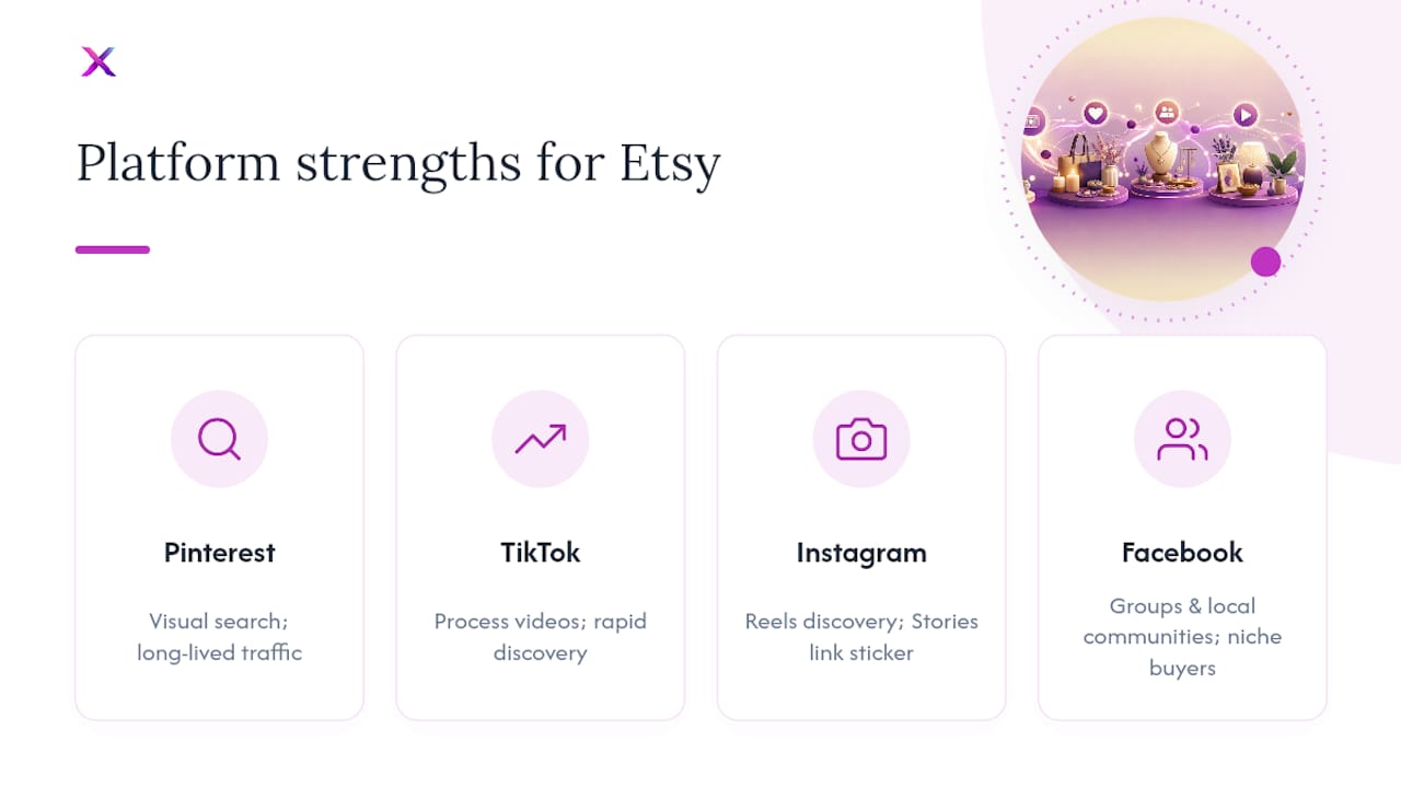 Comparison of social media platforms for Etsy sellers